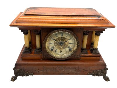 Lovely Seth Thomas Mantel Clock – 8 Day gong striking Clock Mantel Clock Antique Clocks 4