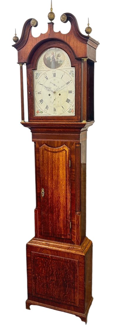 Fabulous Antique English “Huntsleat” Oak case Longcase clock – 8 day – 1820 Georgian longcase clock Antique Clocks 4