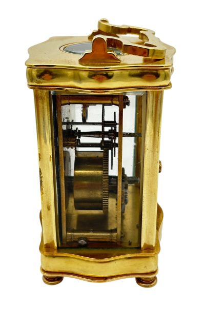 Fantastic French Antique Serpentine case Carriage Clock – 8-Day Carriage Clock C1900 carriage clock Antique Clocks 4