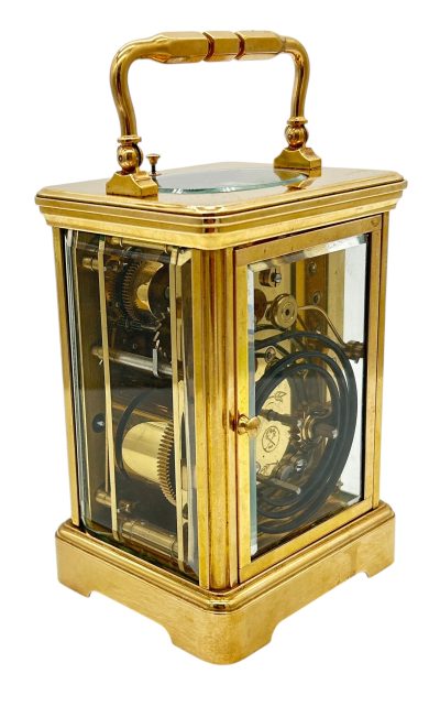 Fantastic Antique French Leppe Repeater Carriage Clock – 8-Day Carriage Clock C1890 carriage clock Antique Clocks 6