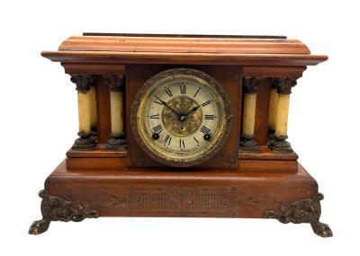 Lovely Seth Thomas Mantel Clock – 8 Day gong striking Clock Mantel Clock Antique Clocks 3