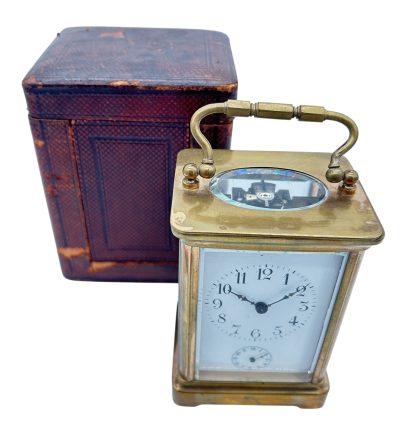 Fabulous Antique French H & H Alarm Carriage clock – ca1890 carriage clock Antique Clocks 6