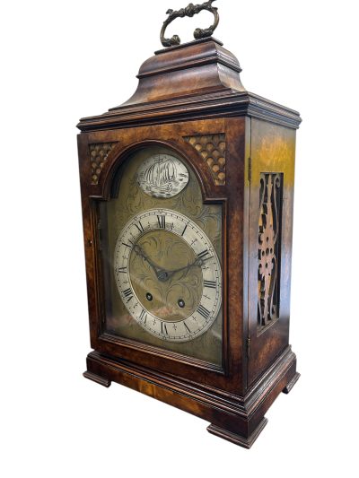 Stunning Burr Walnut case Caddy Top Bracket Clock – ca1890 Antique bracket clock Antique Clocks 6