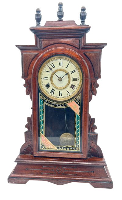 Awesome American Gingerbread Mantel Clock – ca 1900 Mantel Clock Antique Clocks 8