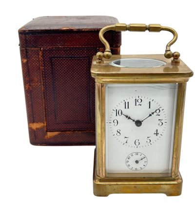 Fabulous Antique French H & H Alarm Carriage clock – ca1890 carriage clock Antique Clocks 3