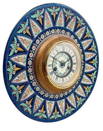 Vintage Kitsch HAC Morrocan Plate wall clock Wall Clock Antique Clocks 4