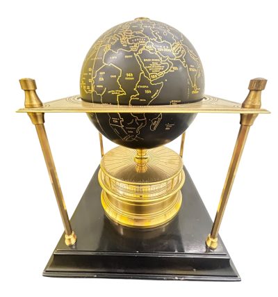 Franklin Mint Collector’s Edition Royal Geographical Society World Clock Mantel Clock Antique Clocks 14