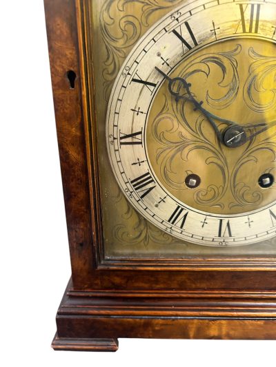 Stunning Burr Walnut case Caddy Top Bracket Clock – ca1890 Antique bracket clock Antique Clocks 5