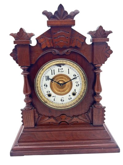 Wonderful American Ansonia Mahogany Case Mantel Clock – ca1890 Mantel Clock Antique Clocks 7