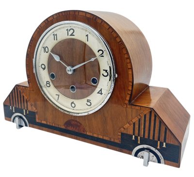 Exquisite Art Deco Musical Double Chime Mantel Clock – ca1920 Mantel Clock Antique Clocks 4