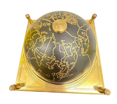 Franklin Mint Collector’s Edition Royal Geographical Society World Clock Mantel Clock Antique Clocks 8