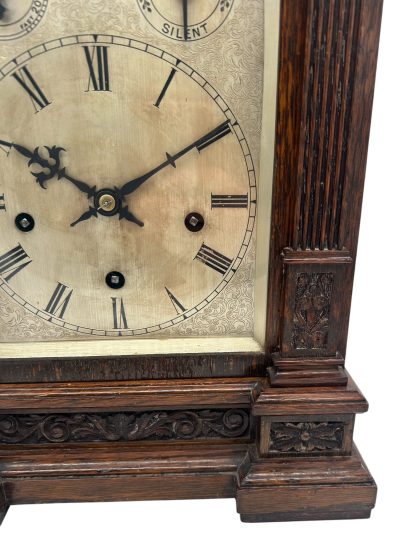 Wonderful Oak case musical bracket clock – ca1890 Antique bracket clock Antique Clocks 5