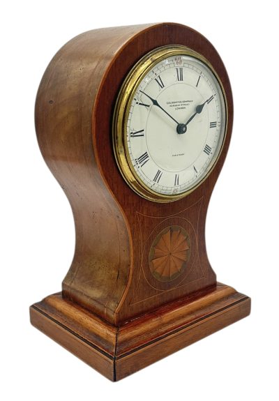 Lovely Mahogany Ballon Shape Mantel Clock – ca1900 French mantel clock Antique Clocks 7