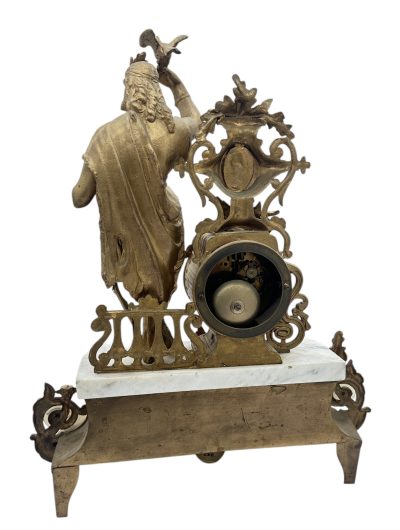 Charming French Gilt Figural Mantel Clock – ca1870 French mantel clock Antique Clocks 10