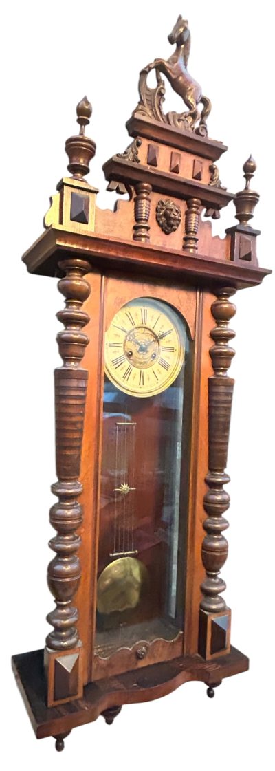 Fabulous Carved Walnut case Vienna regulator Wall clock – ca1900 vienna wall clock Antique Clocks 19