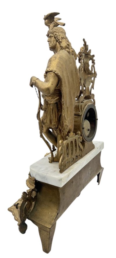 Charming French Gilt Figural Mantel Clock – ca1870 French mantel clock Antique Clocks 11