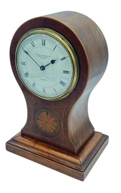 Lovely Mahogany Ballon Shape Mantel Clock – ca1900 French mantel clock Antique Clocks 9