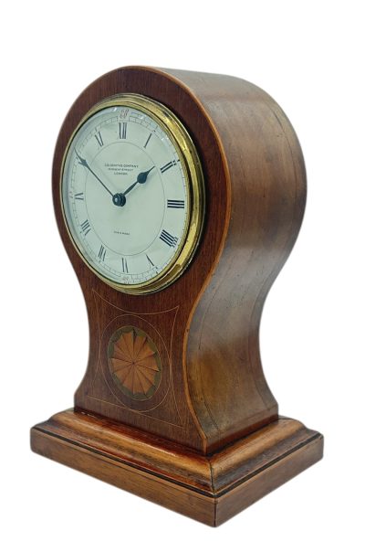 Lovely Mahogany Ballon Shape Mantel Clock – ca1900 French mantel clock Antique Clocks 6