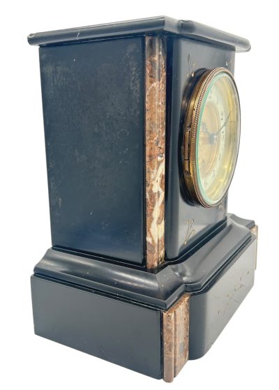 Wonderful Timepiece Slate & marble Mantel Clock – ca1895 Mantel Clock Antique Clocks 12