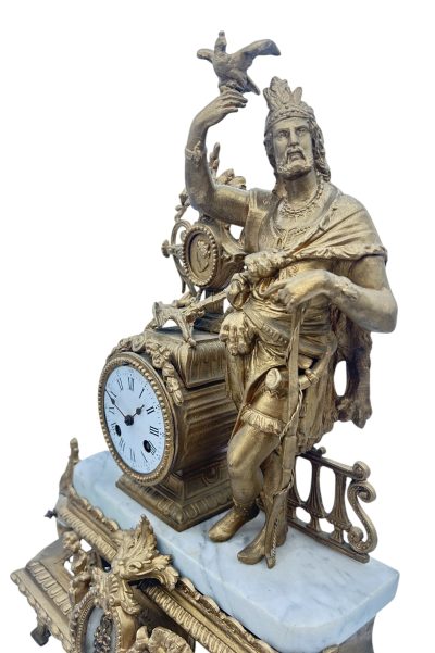 Charming French Gilt Figural Mantel Clock – ca1870 French mantel clock Antique Clocks 5