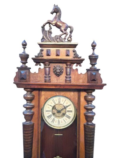 Fabulous Carved Walnut case Vienna regulator Wall clock – ca1900 vienna wall clock Antique Clocks 18