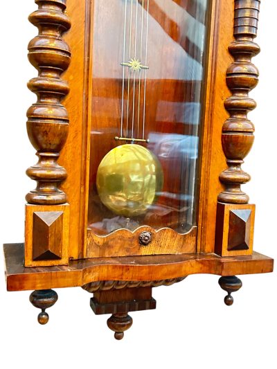 Fabulous Carved Walnut case Vienna regulator Wall clock – ca1900 vienna wall clock Antique Clocks 10