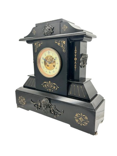 Fine Large Antique Slate 8-Day Mantel Clock –  Ca1890 Mantel clocks Antique Clocks 18