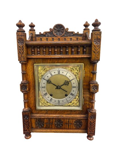 Fabulous Arts & Crafts Mahogany Mantel Clock – ca 1890 Mantel Clock Antique Clocks 3