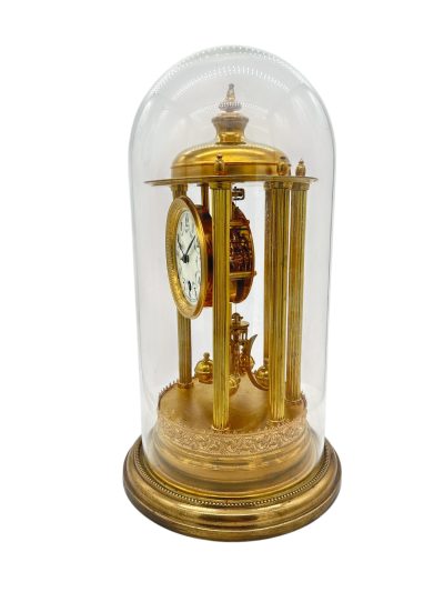 Superb Bandstand Ormolu German Torsion Clock Anniversary Clock - Mantel Clock C1900 - Image 10