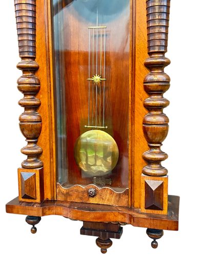 Fabulous Carved Walnut case Vienna regulator Wall clock – ca1900 vienna wall clock Antique Clocks 12