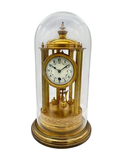 Superb Bandstand Ormolu German Torsion Clock Anniversary Clock - Mantel Clock C1900 - Image 3