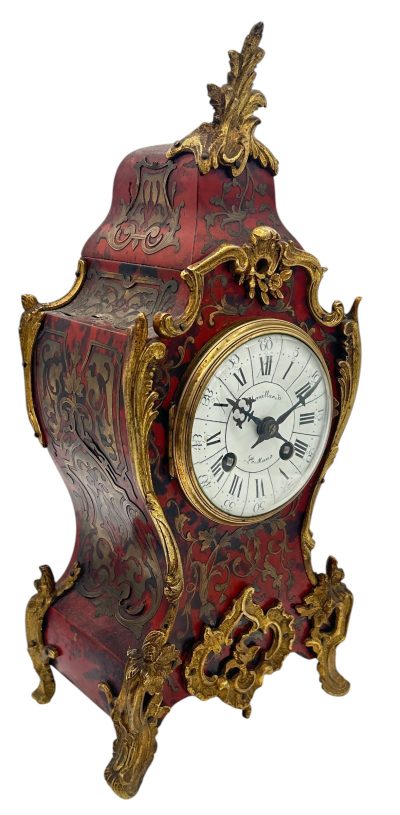 Fantastic French boulle Candelabra Clock set – Ca1870 mantel clock set Antique Clocks 15