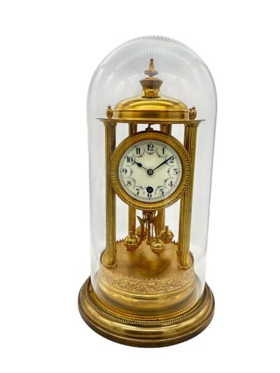 Superb Bandstand Ormolu German Torsion Clock Anniversary Clock - Mantel Clock C1900 - Image 5