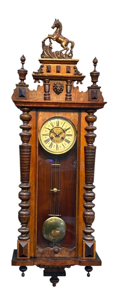 Fabulous Carved Walnut case Vienna regulator Wall clock – ca1900 vienna wall clock Antique Clocks 9