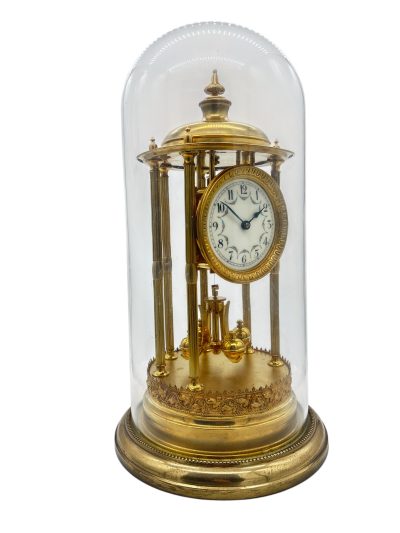 Superb Bandstand Ormolu German Torsion Clock Anniversary Clock – Mantel Clock C1900 Torso Antique Clocks 10