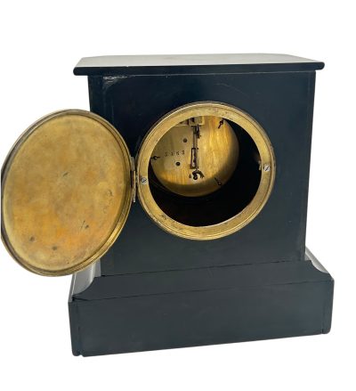 Lovely Timepiece Slate & marble Mantel Clock – ca1870 Mantel Clock Antique Clocks 10