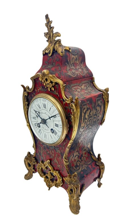 Fantastic French boulle Candelabra Clock set – Ca1870 mantel clock set Antique Clocks 17