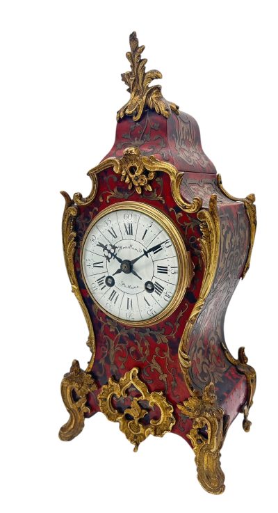 Fantastic French boulle Candelabra Clock set – Ca1870 mantel clock set Antique Clocks 12