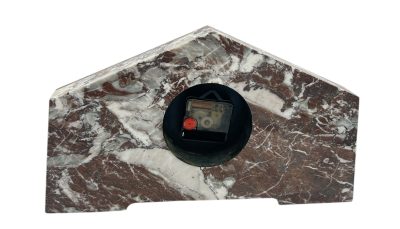 Fabulous French Art Deco Red & Black Marble Mantel Clock French mantel clock Antique Clocks 7