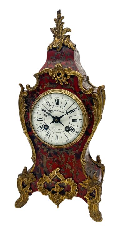 Fantastic French boulle Candelabra Clock set – Ca1870 mantel clock set Antique Clocks 13