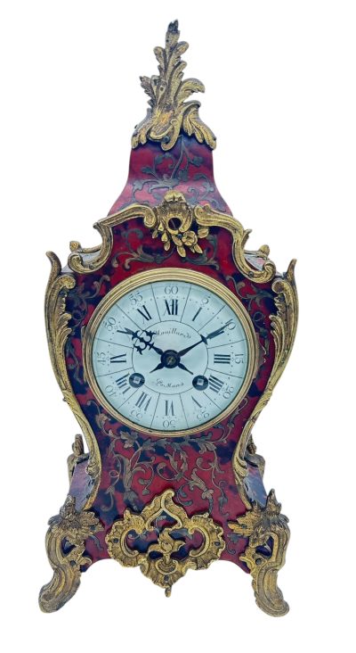 Fantastic French boulle Candelabra Clock set – Ca1870 mantel clock set Antique Clocks 4