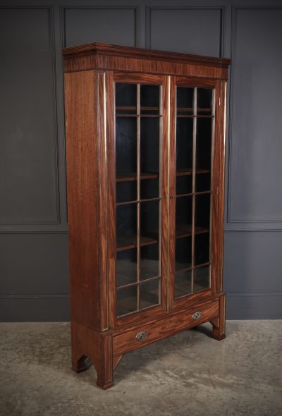 Regency Mahogany Glazed Cabinet cabinet Antique Bookcases 3