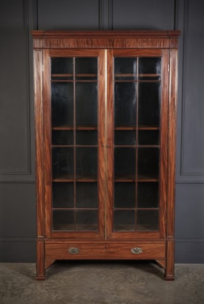 Regency Mahogany Glazed Cabinet cabinet Antique Bookcases 4