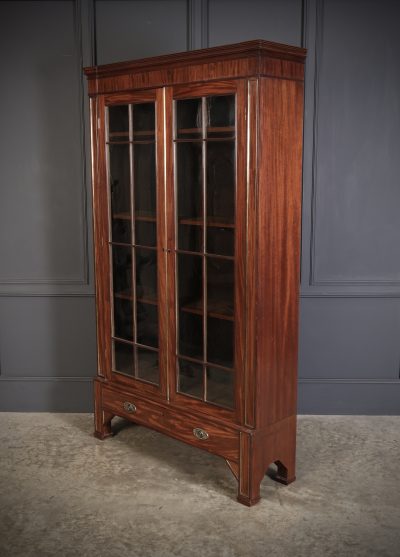 Regency Mahogany Glazed Cabinet cabinet Antique Bookcases 6