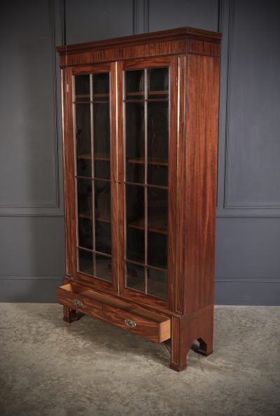 Regency Mahogany Glazed Cabinet cabinet Antique Bookcases 7