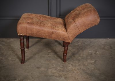 Regency Mahogany & Leather Footstool footstool Antique Furniture 8