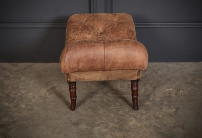 Regency Mahogany & Leather Footstool footstool Antique Furniture 10