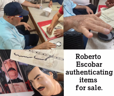 King Kokain Pablo Escobar Auto Rolls & Royce Emblem + COA Antique Collectibles 12