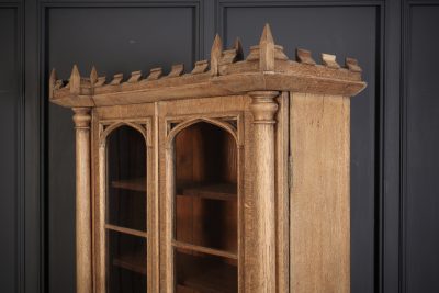 Victorian Bleached Oak Secretaire Bookcase bookcase Antique Bookcases 11