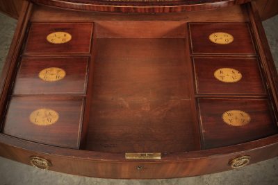 Rare 18Th C. Oval Mahogany & Leather Writing Table Desk WRITING DESK Antique Desks 5